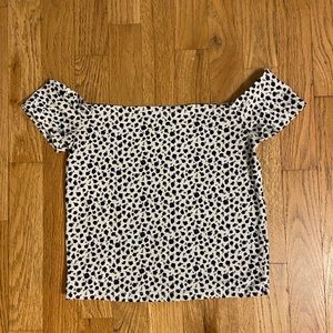 PacSun Off the Shoulder Floral Crop Top